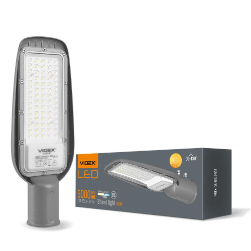 LED ліхтар вуличний VIDEX IP65 50W 5000Lm 5000K VL-SLE16-505 ( 4014622 )