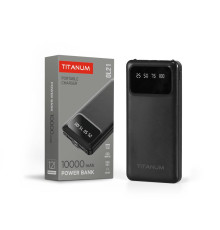 Повербанк 10000mAh TITANUM OL21 Black, Micro USB, Type-C, 2USB
