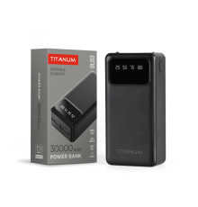 Повербанк 30000mAh TITANUM OL03 Black, Micro USB, Type-C, 2USB
