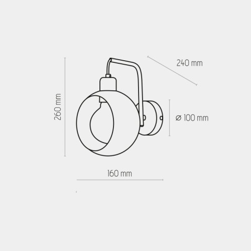 Бра TK-Lighting cyklop black 2750 черный ( 4017023 )