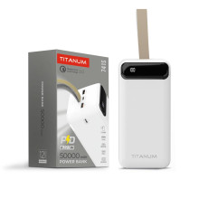 Повербанк 50000mAh TITANUM 741S 22.5W White, Micro USB, Type-C, 2USB