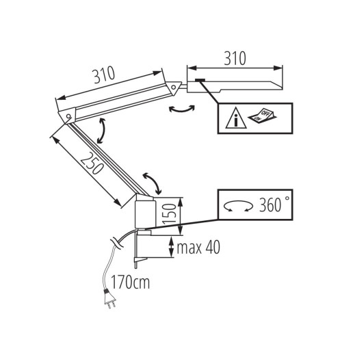 Настільна лампа LED HERON II LED ( 4014844 )