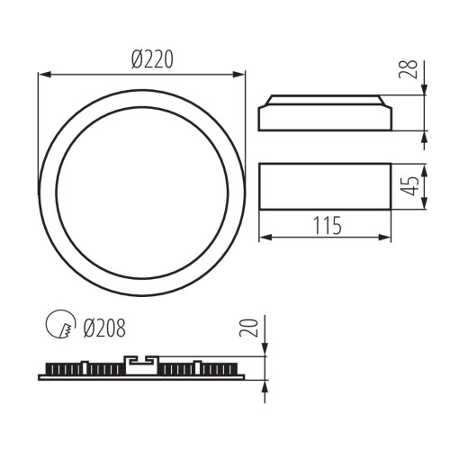 Світильник типу downlight (направленого світла) ROUNDA V2LED ( 4015036 )