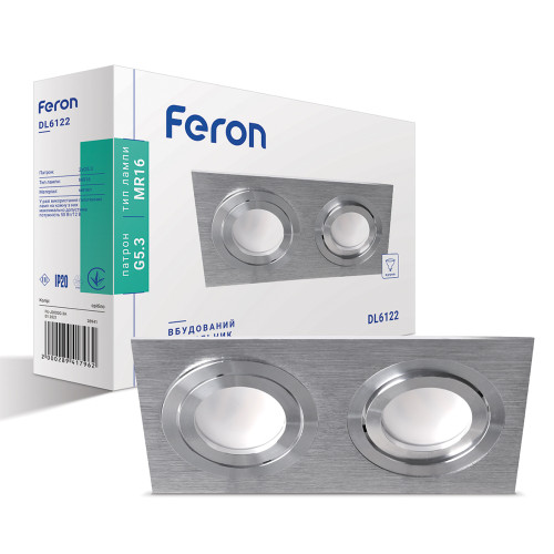 Вбудований світильник Feron DL6122 срібло ( 4010237 )