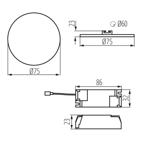 Світильник типу downlight (направленого світла) AREL LED ( 4014967 )