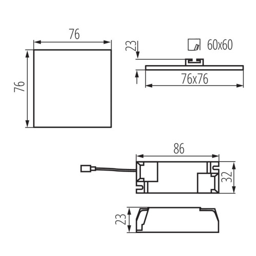 Світильник типу downlight (направленого світла) AREL LED ( 4014968 )