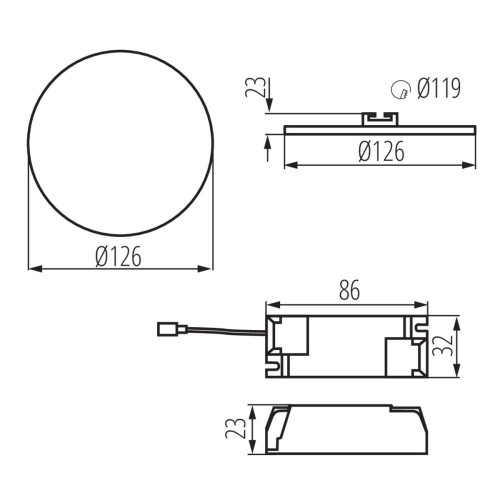 Світильник типу downlight (направленого світла) AREL LED ( 4014971 )