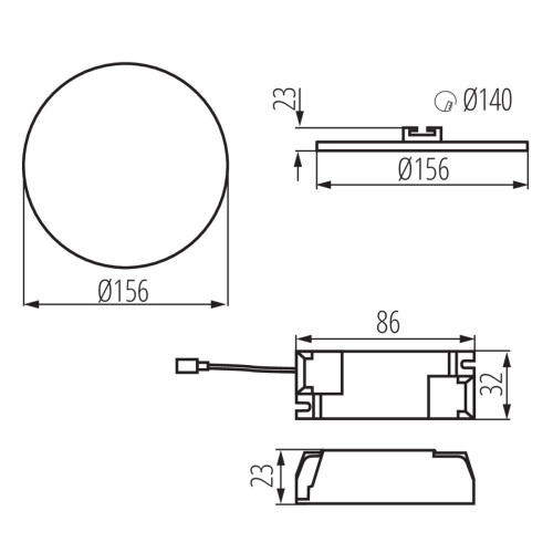 Світильник типу downlight (направленого світла) AREL LED ( 4014973 )
