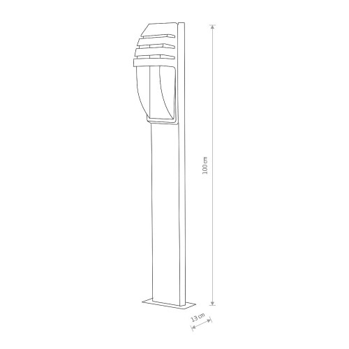Світильник вуличний Nowodvorski 3394 Mistral E27 1x23W IP44 Gr ( 4010999 )