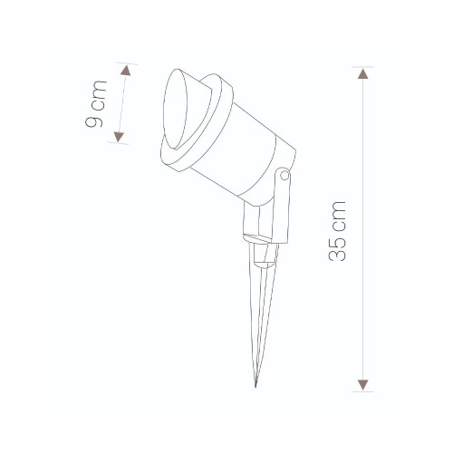 Світильник вуличний Nowodvorski 3401 Bush GU10 1x35W IP65 Gr ( 4011001 )