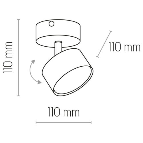 Спот TK-Lighting clark Чорний 1 3402 ( 4016982 )