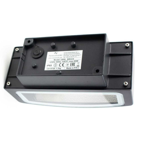 Світильник вуличний Nowodvorski 3408 Brick E27 1x60W IP65 Gr ( 4011008 )