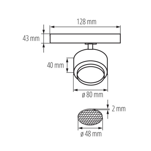Прожектор для шинопровода Kanlux 35652 BTL LED BTL 18W-940-W, 18 Вт, 1750 лм, 3000K ( 4015283 )