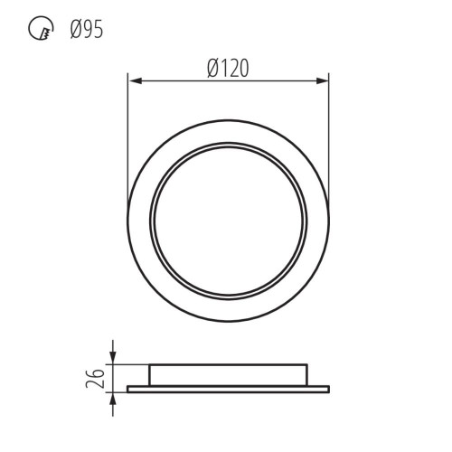 Світильник типу downlight (направленого світла) TAVO LED ( 4014799 )