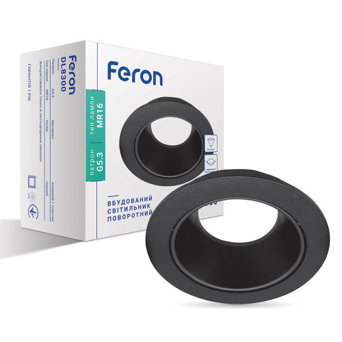 Вбудований поворотний світильник Feron DL8300 графіт ( 4010523 )
