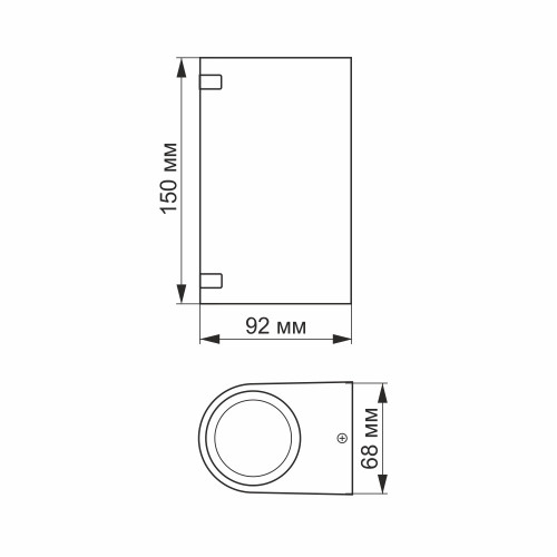 LED Светильник архитектурный AR022B IP54 VIDEX GU10x2 ( 4014404 )