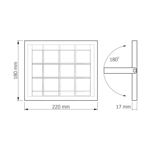LED прожектор автономний VIDEX 500Lm 5000K ( 4014589 )