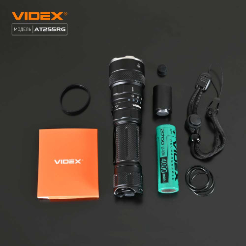 Тактичний світлодіодний ліхтарик VIDEX VLF-AT255RG 2000Lm 5000K, USB-C ( 4014599 )