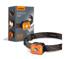 Налобний світлодіодний ліхтарик VIDEX VLF-H085-OR 400Lm 5000K, USB-C
