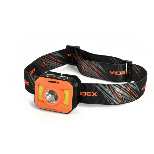 Налобный светодиодный фонарик VIDEX VLF-H085-OR 400Lm 5000K, USB-C ( 4014639 )