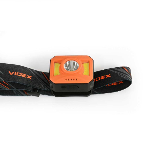 Налобный светодиодный фонарик VIDEX VLF-H085-OR 400Lm 5000K, USB-C ( 4014639 )