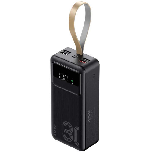 Повербанк 30000mAh HAVIT HV-PB110 Black 22.5W, 4USB, Micro USB, Type-C, Lightning ( 4014654 )