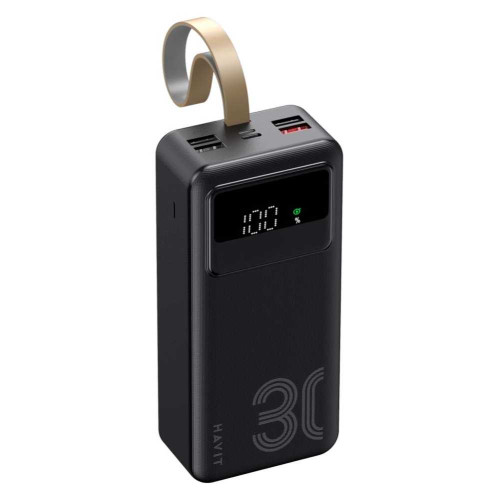 Повербанк 30000mAh HAVIT HV-PB110 Black 22.5W, 4USB, Micro USB, Type-C, Lightning ( 4014654 )