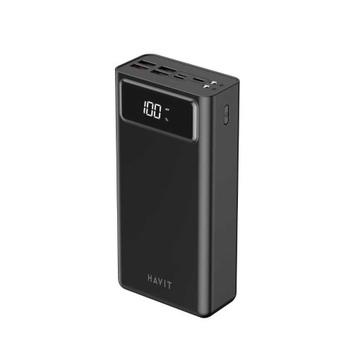 Повербанк 40000mAh HAVIT HV-PB56 Black QC+PD, 4USB, Micro USB, Type-C, Lightning ( 4014655 )