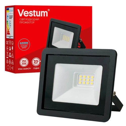 Светодиодный прожектор Vestum 10W 6500K 180-260V IP65 1-VS-3013 ( 4014692 )