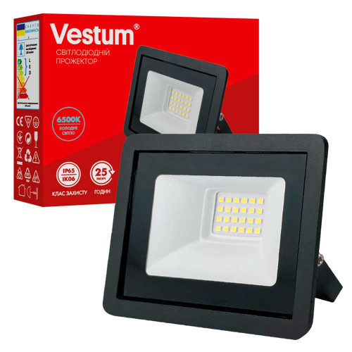 Світлодіодний прожектор Vestum 20W 6500K 180-260V IP65 1-VS-3014 ( 4014693 )