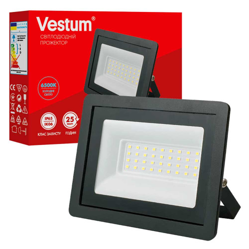 Світлодіодний прожектор LED Vestum 30W 6500K 180-260V IP65 1-VS-3015 ( 4014694 )