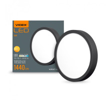 LED Світильник круглий накладний VIDEX Downlight 18W 5000K Black