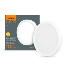 LED Світильник круглий накладний VIDEX Downlight 18W 5000K White