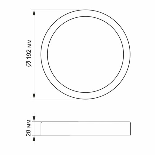 LED Світильник круглий накладний VIDEX Downlight 18W 5000K White ( 4018345 )
