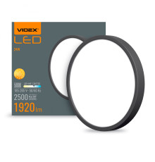 LED Світильник круглий накладний VIDEX Downlight 24W 5000K Black 