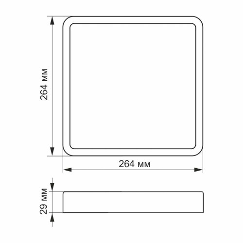 LED Світильник накладний квадрат VIDEX Downlight 24W 5000K White ( 4018349 )