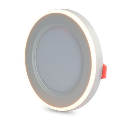 LED світильник вбудований з декоративною підсвіткою VIDEX Downlight DL4R 6W+3W 5000K+2700K 220V ( 4018350 )