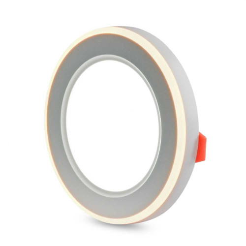 LED світильник вбудований з декоративною підсвіткою VIDEX Downlight DL4R 6W+3W 5000K+2700K 220V ( 4018350 )