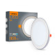 LED світильник вбудований з декоративною підсвіткою VIDEX Downlight DL4R 18W+6W 5000K+2700K 220V ( 4018351 )