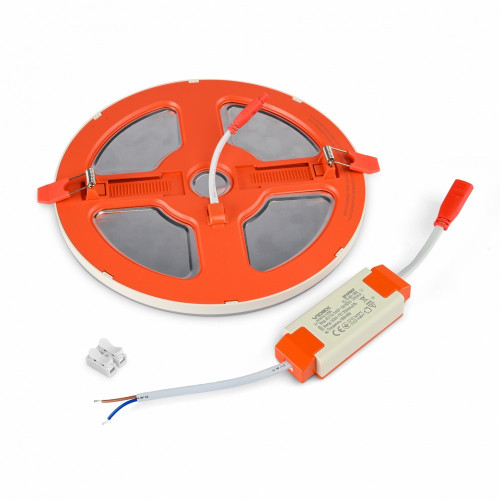 LED світильник вбудований з декоративною підсвіткою VIDEX Downlight DL4R 18W+6W 5000K+2700K 220V ( 4018351 )