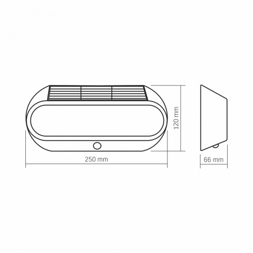 LED світильник автономний настінний IP54 VIDEX VL-BHSO-001-S 500Lm 5000K ( 4018362 )