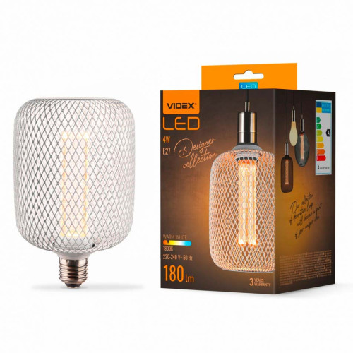 LED лампа VIDEX Filament VL-DWMC100162 4W E27 1800K White Chainmail style ( 4018369 )
