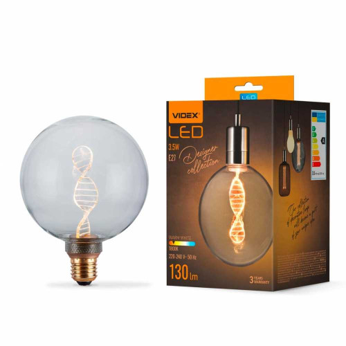 LED лампа VIDEX Filament VL-DNA-G125-C 3.5W E27 1800K ( 4018371 )