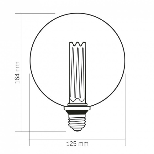 LED лампа VIDEX Filament VL-DI-G125FC1980 4W E27 1800K ( 4018374 )