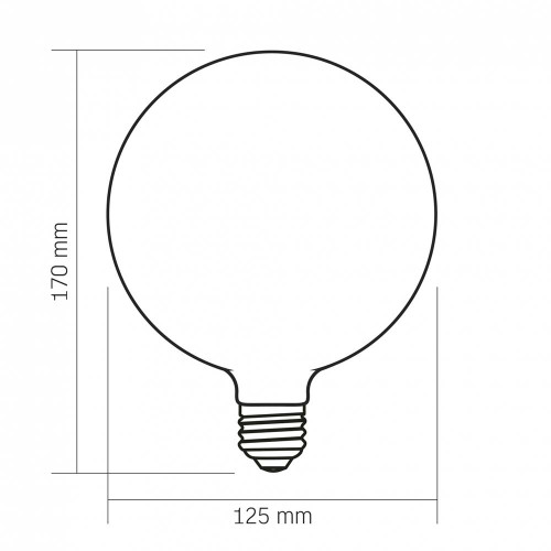 LED лампа VIDEX Filament VL-DG125MO 7W E27 3000K Porcelain dimmable ( 4018377 )