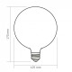 LED лампа VIDEX Filament VL-DG125MO 7W E27 3000K Porcelain dimmable ( 4018377 )