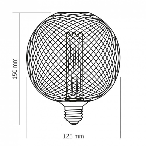 LED лампа VIDEX Filament VL-DWMC125150 4W E27 1800K White Chainmail style ( 4018378 )
