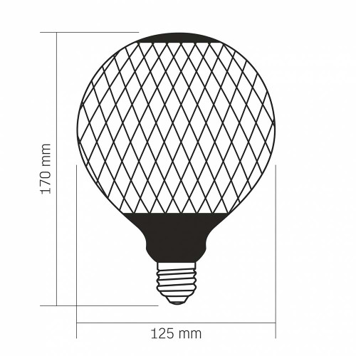 LED лампа VIDEX Filament VL-DG125BP 6W E27 1800K Black Magician net ( 4018379 )