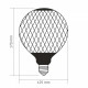 LED лампа VIDEX Filament VL-DG125BP 6W E27 1800K Black Magician net ( 4018379 )