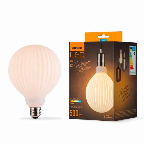 LED лампа VIDEX Filament VL-DG125175-WZTMO 4W E27 3000K Matt opal ( 4018381 )